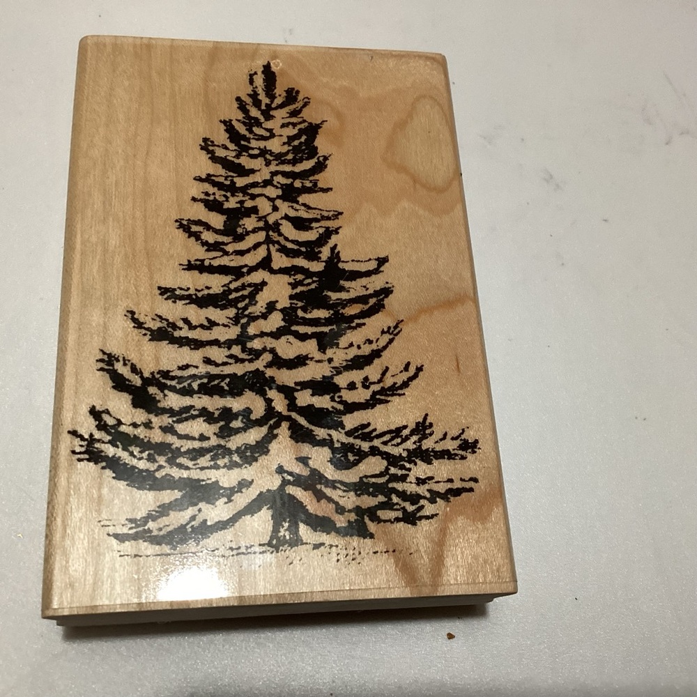 Stampablities wooden Christmas tree stamp 2006